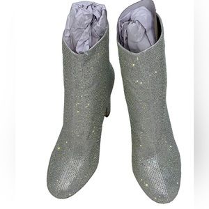 Azalea Wang Honey Bunch Silver Embellished Booties